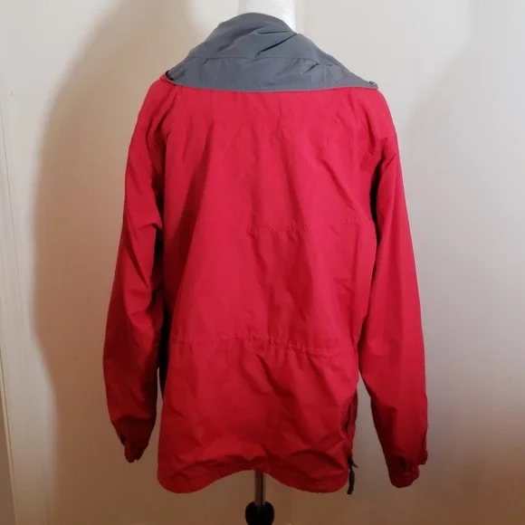 Columbia Men's Waterproof Red Gray 3/4 Zip Pullover Jacket/Windbreaker, Size L - Picture 4 of 11